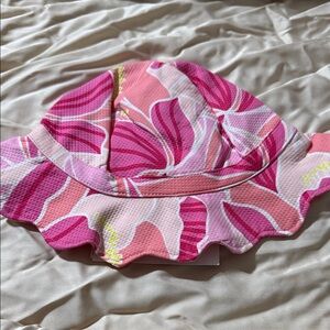 Janie and Jack Pink and White Floral Swim Coverup